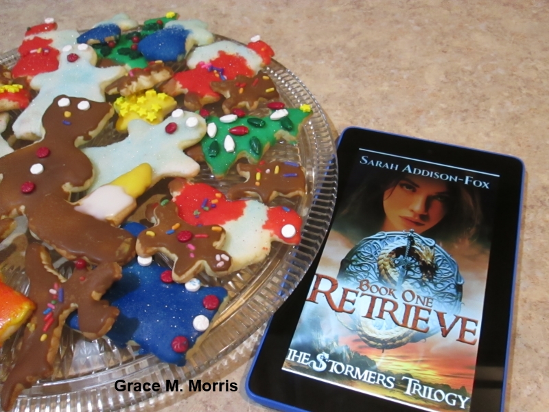 Sugar cookies with the book "Retrieve"